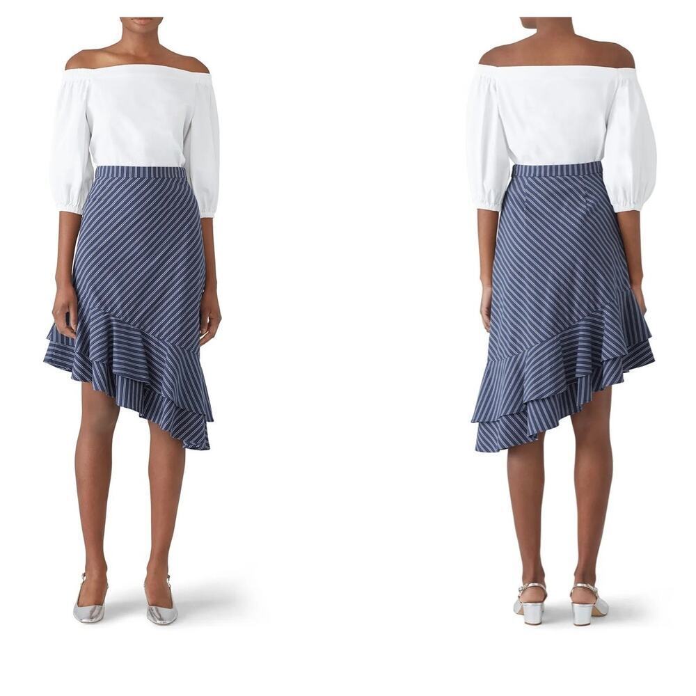 Joie Cotton Striped Yenene Asymmetrical Skirt size 0
